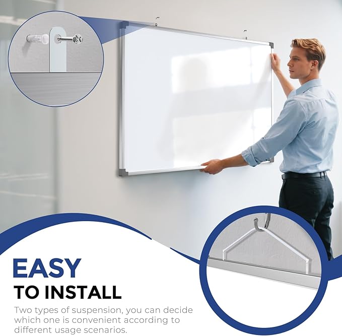 MaxGear Dry Erase Board for Wall, Double-Sided Large Whiteboard, Hanging for - Image 5
