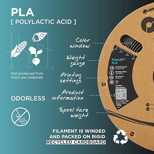 Polymaker PLA Filament, Natural 3D Printing PLA Filament 1.75mm 1kg - Image 7