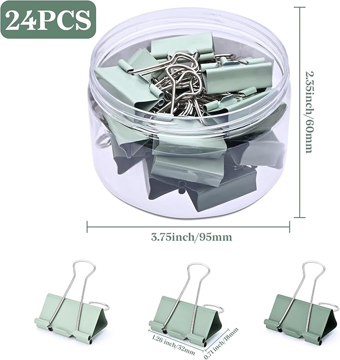 Temiary Aesthetic Binder Clips, Binding Paperwork Clamps - Image 2