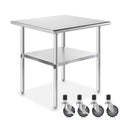 GRIDMANN NSF Stainless Steel Work & Prep Table 30 x 24 Inches by GRIDMANN