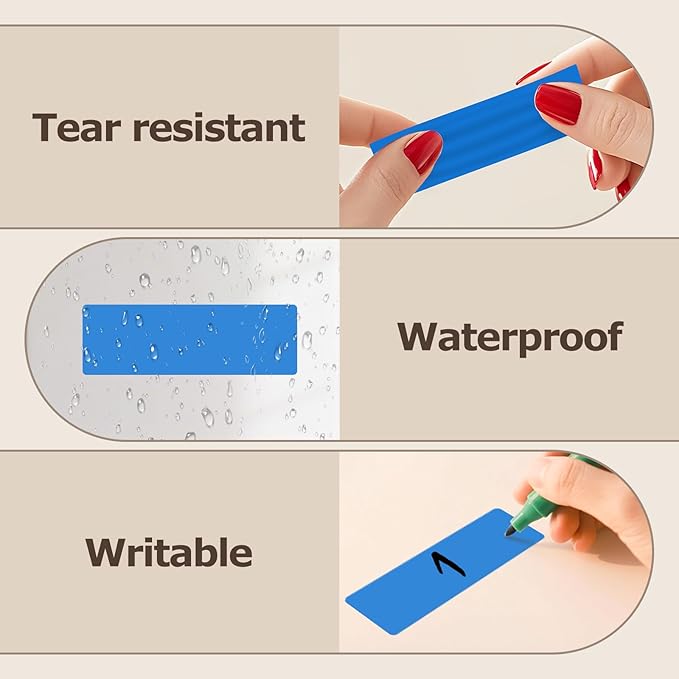 Blue Rectangle Color Coding Labels 3 × 1 Inches, Self-Adhesive Writable - Image 7