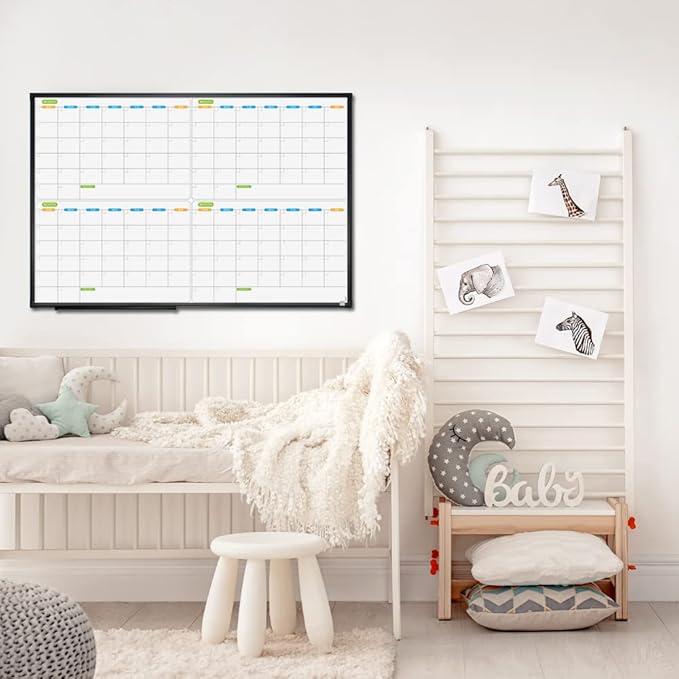 JILoffice Magnetic Dry Erase Calendar Whiteboard, 4 Month White Board Planner - Image 5