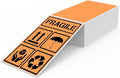 Orange Thermal Labels 3 × 5 Inch Vinyl Self-Adhesive Fanfold Direct Shipping by YIKIADA