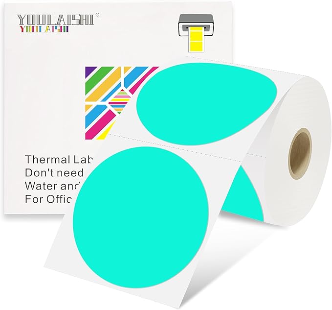 3 X 3 Inch Color Coding Dot Labels Circle Thermal Printable Waterproof 500 Pcs by YOULAISHI