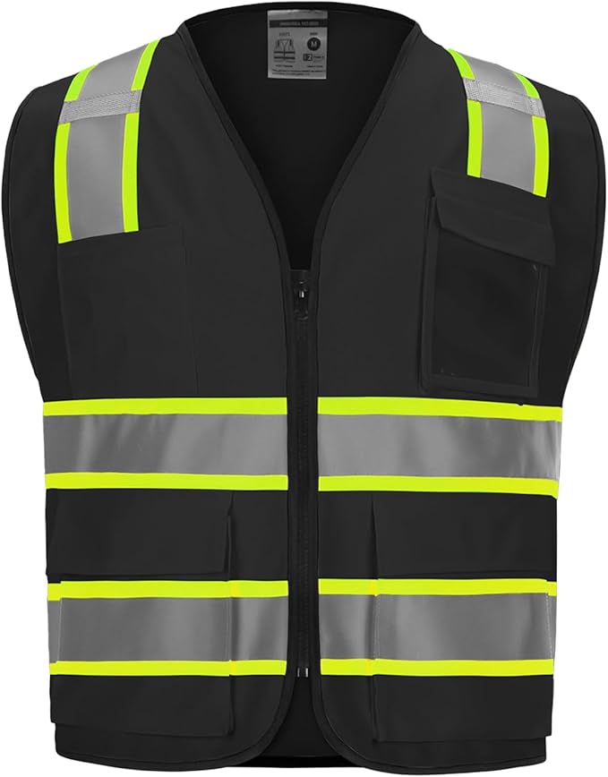 9 Pocket Hi Vis Safety Vest by DPSAFETY