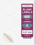 NextDayLabels 3.33 Inch Round Matte White Labels by NextDayLabels