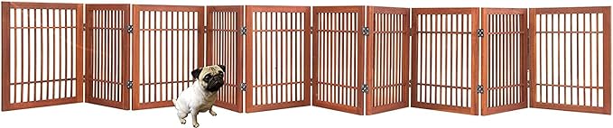Urnporium Pet Dog Gate Strong and Durable Freestanding Folding Acacia Hardwood - Image 4