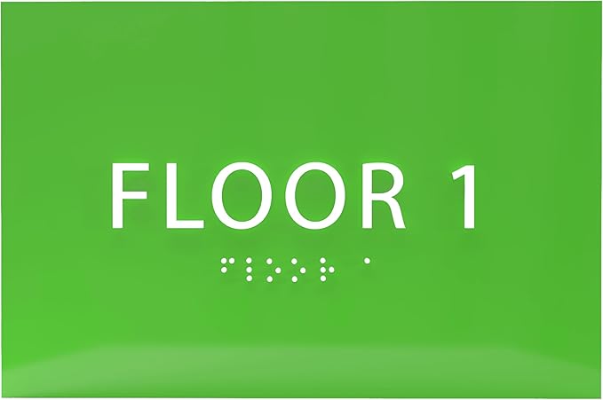 6" X4" Floor 1 Sign by ADACentralSigns