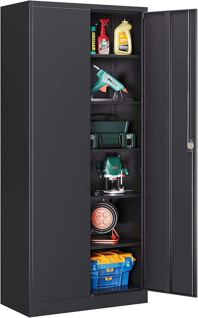 Metal Garage Storage Cabinet by LISSIMO