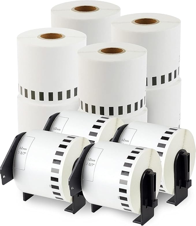 enKo - Compatible DK-2205 Continuous Blank White Paper Labels Use by enKoProducts