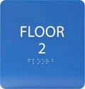 6" X6" Floor 2 Sign by ADACentralSigns