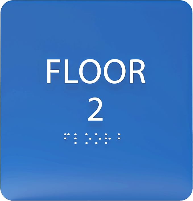 6" X6" Floor 2 Sign by ADACentralSigns