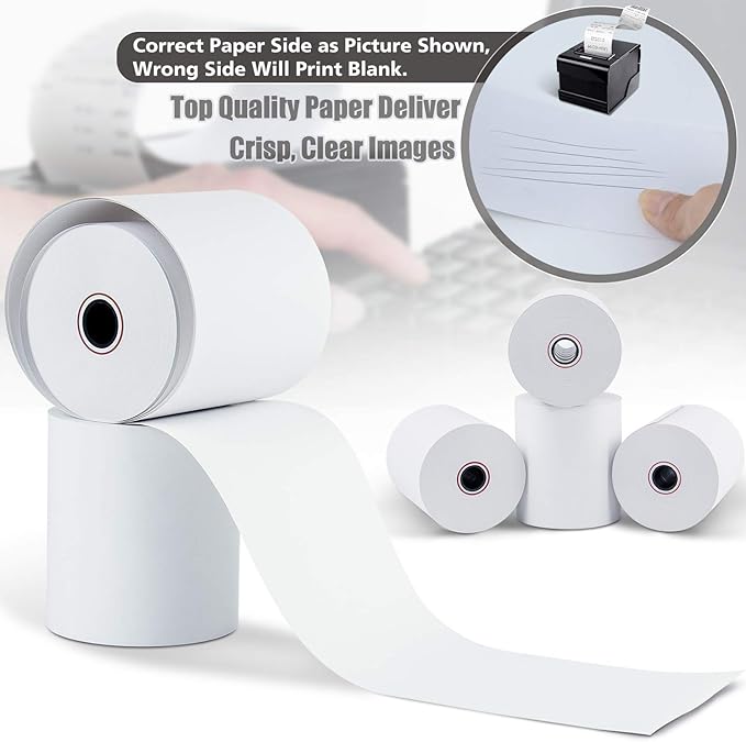 Azure Zone, Thermal Paper 3-1/8 X 230ft 50 Rolls, Fits Most POS Machines and - Image 7