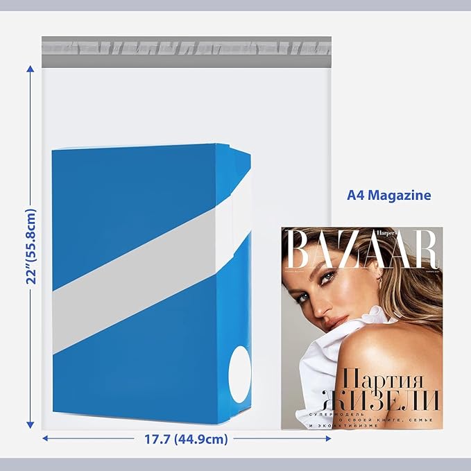 Fuxury 600 Pack 17.7x22" White Large Poly Mailers Bulk, Waterproof Mailing - Image 2