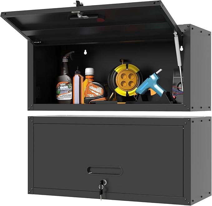 Metal Garage Wall Cabinet with Lock, Wall Mounted Metal Storage Cabinets with - Image 7