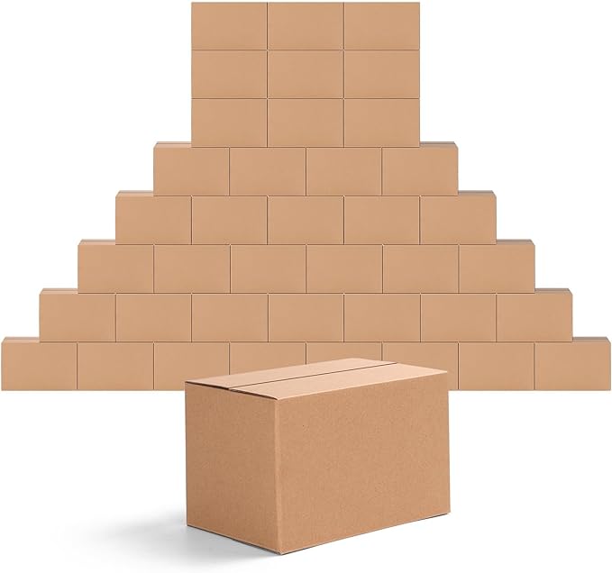 EdenseeLake 40 Pack 8x5x5 inches Shipping Boxes, Corrugated Cardboard Boxes Bulk by Edenseelake