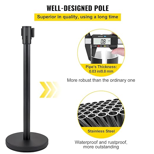 VEVOR Crowd Control Stanchion, Stanchion Set - Image 3