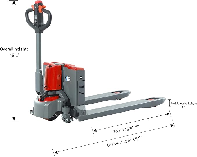 T Tory Carrier Electric Pallet Jack Truck 4400lbs Capacity Lithium Electric - Image 3