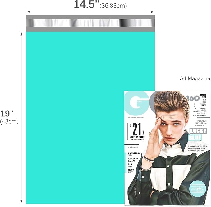 Fuxury Large Poly Mailers 14.5x19'' 100Pc, Waterproof Shipping Bags - Image 2