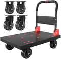 WUD Push Cart, Folding Mobile Platform Trolley, Thickened and Reinforced by WUD