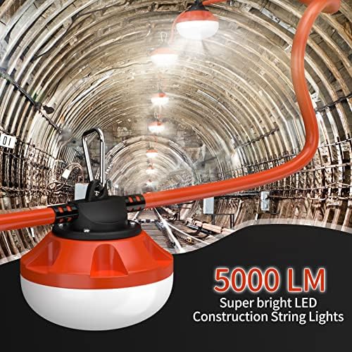 200FT LED Construction String Lights Temporary Lighting 20000LM - Image 2