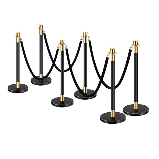 VEVOR Stanchions and Velvet Ropes, Stainless Steel Stanchion Post Queue - Image 9