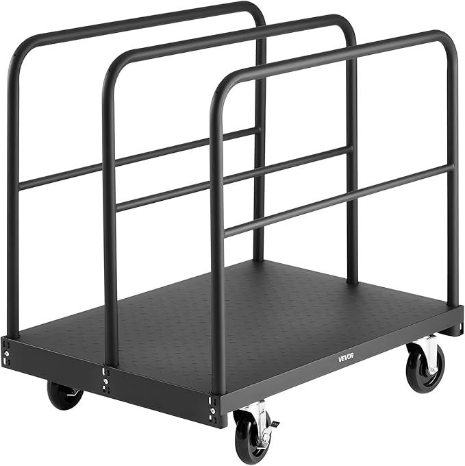 VEVOR Drywall Cart Dolly, 1800 lbs Load Capacity, 2-in-1 Steel Panel Truck Cart - Image 9