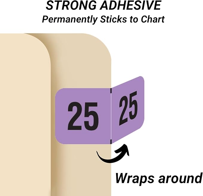 2025 Year Labels, Doctor Stuff 2025 Chart Stickers, Fluorescent Violet Color - Image 3