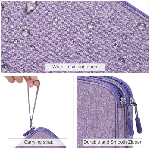 FYY Electronic Organizer, Travel Tech Pouch Bag, Medium, Dark Purple - Image 4