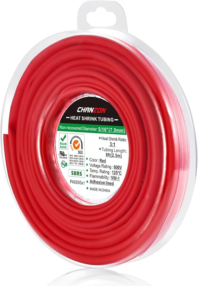 Chanzon 3:1 Ratio 5/16" Heat Shrink Tubing by Chanzon