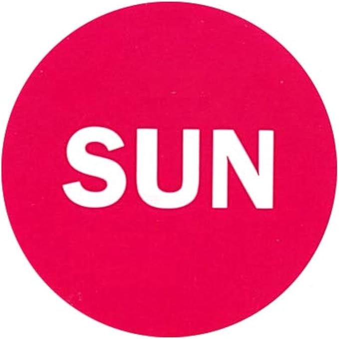 2" Round Hot Pink Day of The Week Color Coding Stickers, 500 per Roll by NextDayLabels