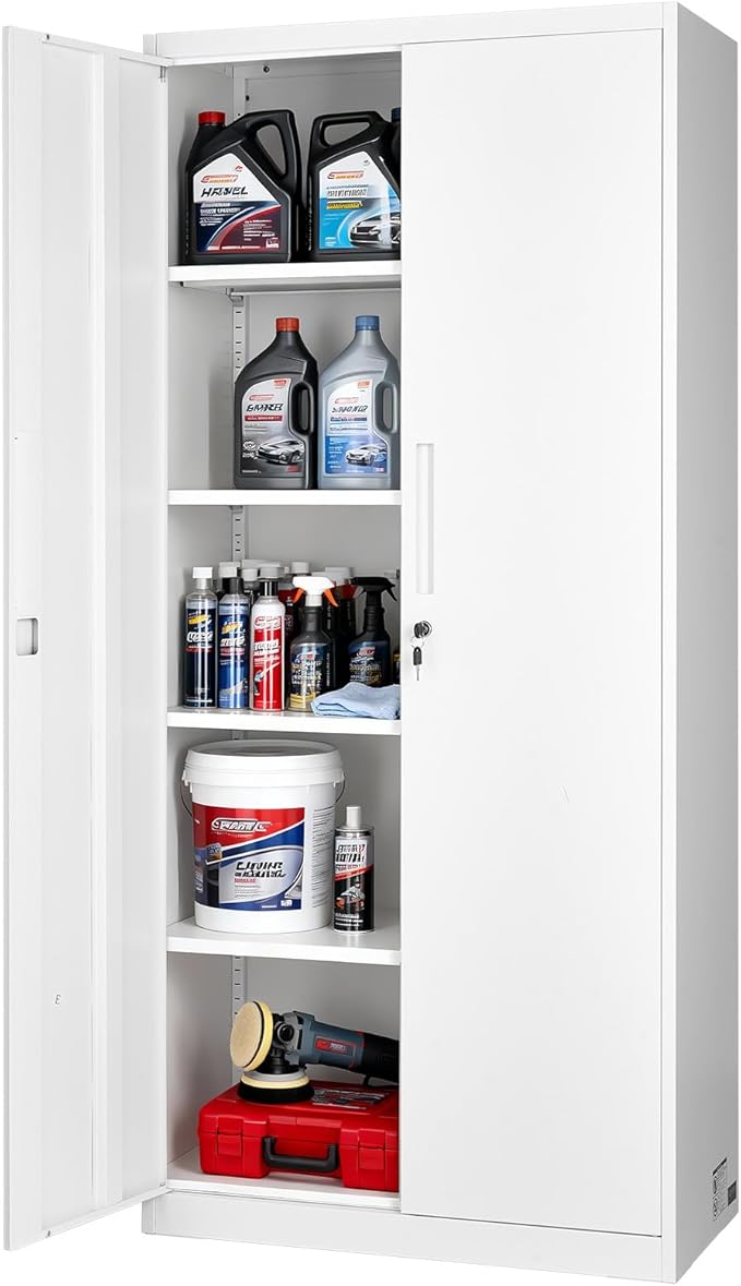 VEVOR Metal Storage Cabinet, Lockable Steel Garage Cabinet by VEVOR