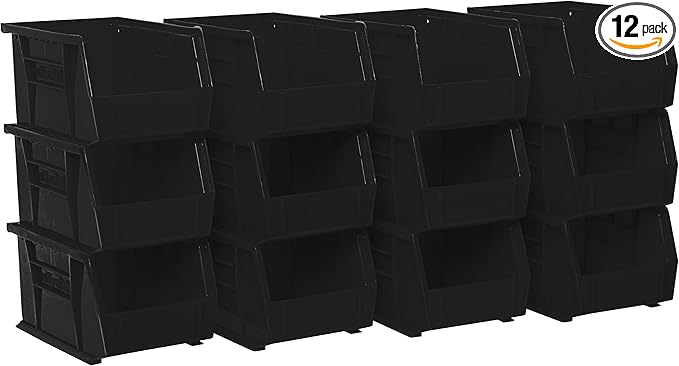 Akro-Mils 30237 AkroBins Plastic Storage Bins, Space-Saving Stackable Bins by Akro-Mils