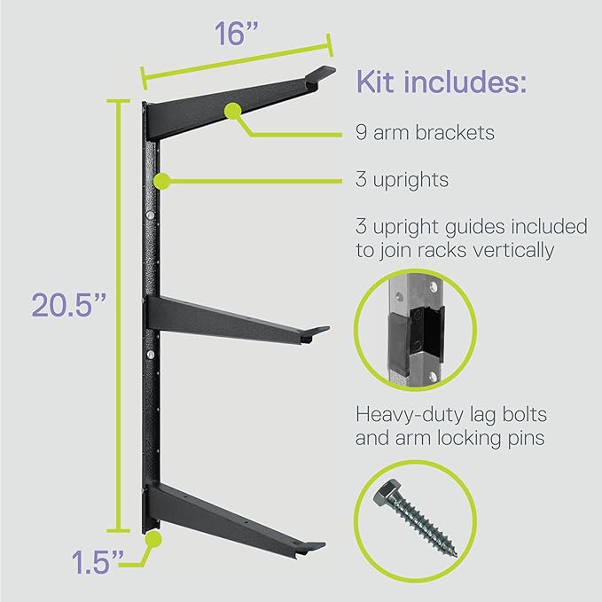 Heavy Duty Lumber Storage Rack by Delta Cycle, Holds Up To 720 lbs - Image 3