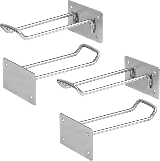 4 Pack 304 Stainless Steel Garage Wall Mount Rack Bracket, Wet Floor Safety - Image 4