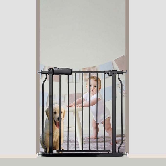 Walk Through Baby & Dog Gate 29-34 Inch, Tension Mounted No Drilling, Indoor by SmartDesignBigProtection