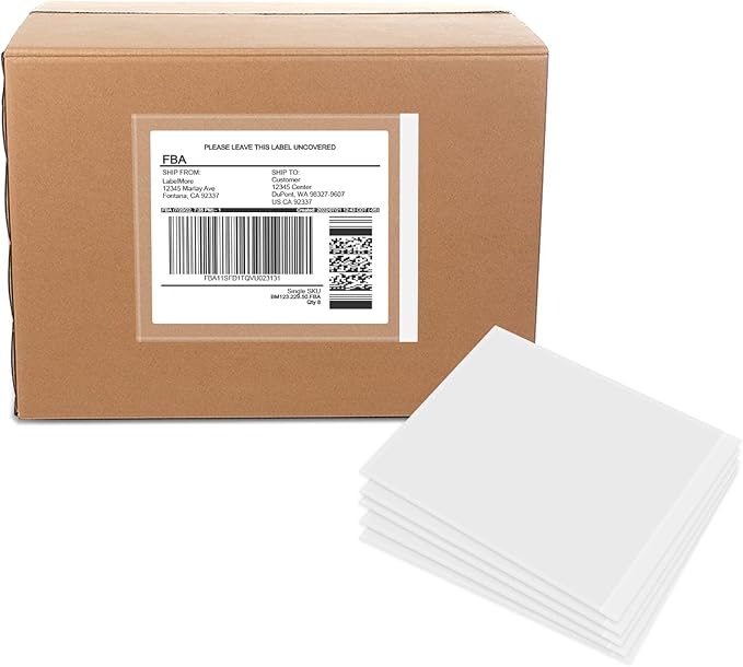 Clear Adhesive Top Loading Packing List Pouches 4.5'' X 5.5'', Shipping Label by TAPSIN