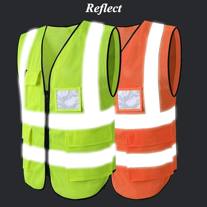 HYCOPROT High Visibility Mesh Safety Reflective Vest - Image 4