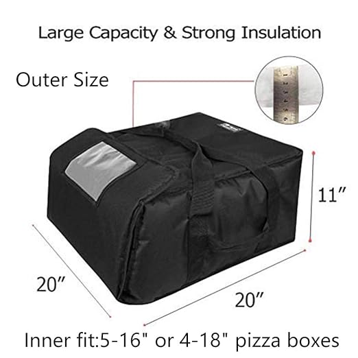 Pizza Bag, Large Thermal Pizza Delivery Bags Insulated Food Delivery Bag - Image 4