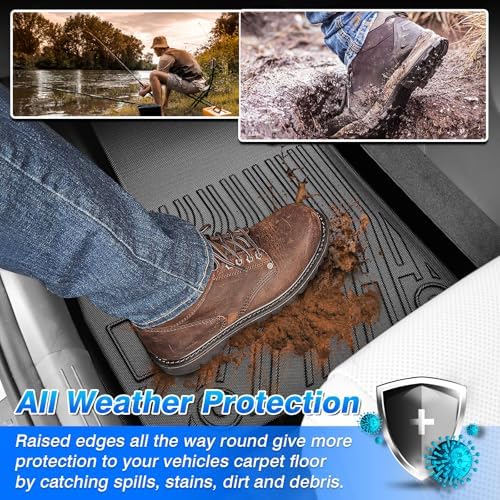 Cartist Floor Mats for 2016-2025 Dodge Durango/2016-2021 Jeep Grand Cherokee/2022 Jeep Grand Cherokee WK, All Weather Floor Liners for Durango Accessories, Heavy Duty Car Mats, Car Accessories - Image 3