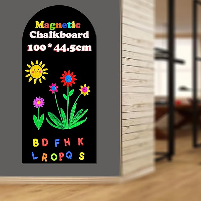 Magnetic Chalkboard Wall Arch Decal 39.3"x17.5" Contact Paper Peel and Stick by lacqwo