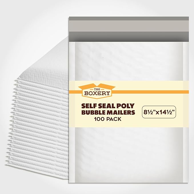 The Boxery 8.5x14.5''|#3 Poly Bubble Mailers- 100 Pack, Padded Envelopes by TheBoxery
