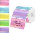 3x2 Inch Holographic Thermal Labels, Colorful Direct Thermal Stickers Label by Unknown