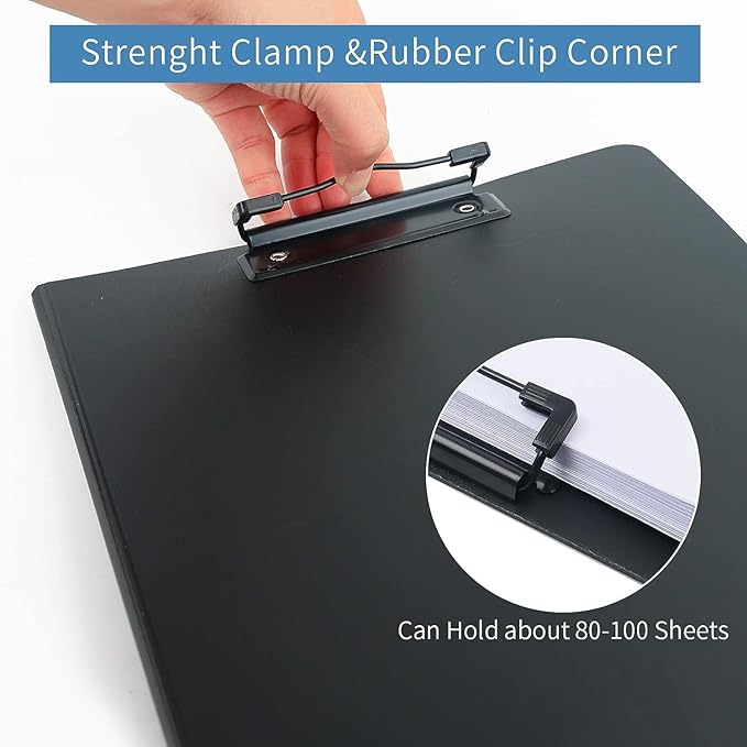 Clipboard Folder, 6 Pack A4 Foldable Clipboards File Folder Flip Writing Pad - Image 2