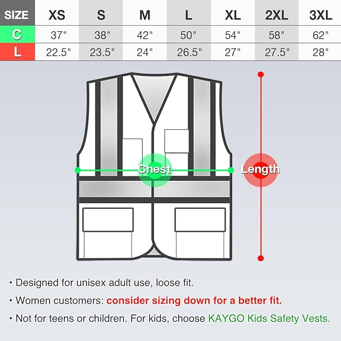KAYGO Safety Vest with Pockets - Image 2
