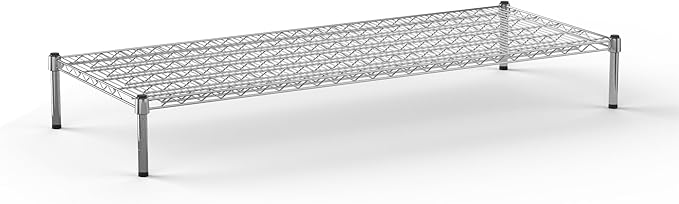 24''W x 60''L x 8''H Chrome Plated Wire Dunnage Rack | Off The Floor Storage by Regal+Altair