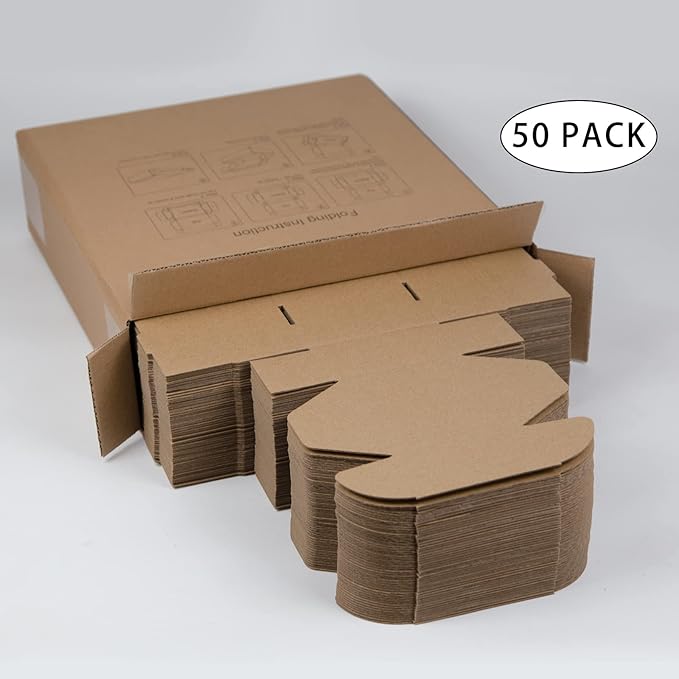 50 Pack 4x4x2 Inches Small Shipping Boxes, Moving Mailing Packing Box - Image 6