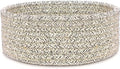 ABenkle Small Woven Basket, Empty Tiny Shallow Storage Basket, Mini Cotton Rope Baskets, Round Decorative Hamper, Basket Storage Bins for Toys, Spa, Socks, Nursery, Living Room- Mixed Brown by ABenkle
