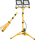 21000 Lumen Work Lights with Stand, 3 Adjustable Head LED Work Light, with by Yurnomy