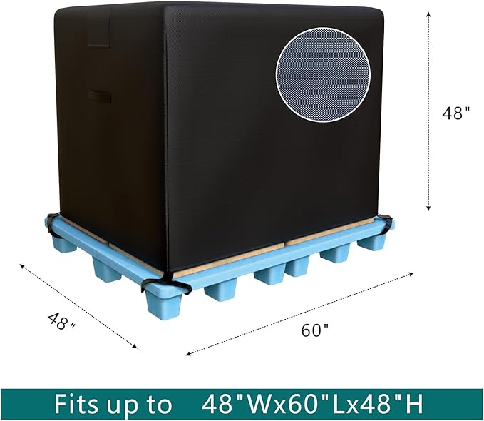 Waterproof Pallet Covers, 420D Heavy-Duty Zipper Pallet Cover to fit Pallets Up - Image 2